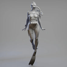 Load image into Gallery viewer, Deep Diving Girl Unpainted Resin Figure 1/35 1/24 1/12 Scale Unassembled Model