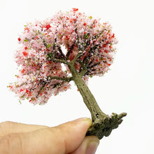 Load image into Gallery viewer, 10cm Cherry Blossom Tree Model 1:87 HO Scale Miniature for Model Train Layouts Dioramas DIY Sand Table Dollhouse Garden Landscape Decoration