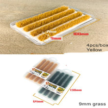 Load image into Gallery viewer, 4 pcs 9mm Miniature Grass Strip Bush Plant Model Sand Table Dollhouse Fairy Garden Landscape Terrarium Diorama Craft Supplies