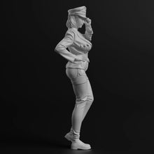 Load image into Gallery viewer, Sexy Female Officer Unpainted Resin Figure 1/35 1/24 1/12 Scale Unassembled Model