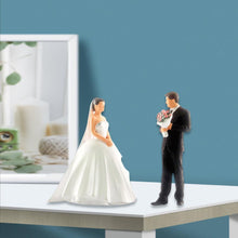 Load image into Gallery viewer, 2 pcs Miniature Wedding Married Couple People Figure 1:64 Model Sand Table Scenery Building Landscape Accessories Toys Diorama Supplies