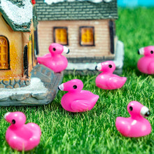 Load image into Gallery viewer, 100 pcs Miniature Flamingo Duck Figure Model DIY Scenery Dollhouse Landscape Fairy Garden Accessories Terrarium Diorama Craft Supplies