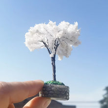 Load image into Gallery viewer, 7cm Miniature Cherry Blossom Wire Tree Model with Base Railway Accessories Fairy Garden Landscape Dollhouse Terrarium Diorama Craft Supplies