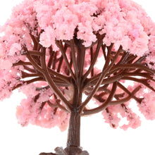 Load image into Gallery viewer, 10 pcs 8cm Miniature Cherry Blossom Tree Models Train Railway Layout Accessories DIY Landscape Dollhouse Terrarium Diorama Craft Supplies