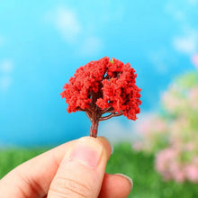 Load image into Gallery viewer, 5 pcs 4cm Miniature Flower Tree Model Train Railway Accessories Fairy Garden Landscape Terrarium Diorama Craft Supplies