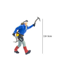 Load image into Gallery viewer, Miniature Mountain Hiking & Ice Climbing Figures 1:64 Scale Model Scenery Supplies