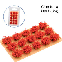 Load image into Gallery viewer, 15 pcs Miniature Flower Cluster Grass Models DIY Sand Table Dollhouse Accessories Fairy Garden Landscape Terrarium Diorama Craft Supplies