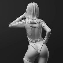 Load image into Gallery viewer, Sexy Racing Girl Unpainted Resin Figure 1/35 1/24 1/12 Scale Unassembled Model