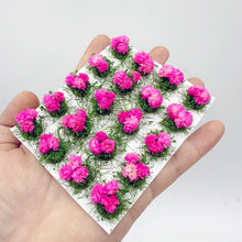 Load image into Gallery viewer, 20 pcs Miniature Red Flower Cluster Tufts Models DIY Train Railway Scenery Dollhouse Garden Landscape Terrarium Diorama Craft Supplies