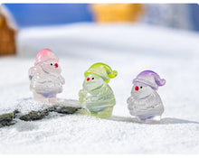 Load image into Gallery viewer, 30pcs Mini Santa Claus Figurines, Glow in Dark Luminous Resin Christmas Miniatures, Fairy Garden Decor, DIY Craft, Holiday Yard Decoration