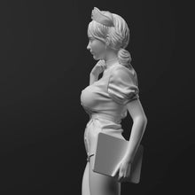Load image into Gallery viewer, Female Nurse Resin Figure – Unpainted Model Kit 1/35 1/24 1/12 Scale – DIY Craft Supply