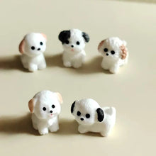 Load image into Gallery viewer, 10pcs Mixed White Dog Mini Figurines Cute Puppy Miniatures for Fairy Garden, Terrarium, Dollhouse, Bonsai, DIY Crafts & Home Decorations