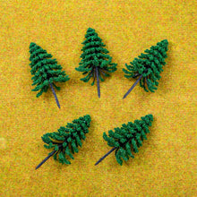 Load image into Gallery viewer, 25 pcs 6/8/10cm Miniature Pine Tree Models DIY Sand Table Train Railway Scenery Fairy Garden Landscape Terrarium Diorama Craft Supplies
