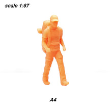 Load image into Gallery viewer, Miniature Backpacker People Unpainted Figure 1:87 Model Sand Table Street Building Landscape Scenery Layout Accessories Diorama Supplies