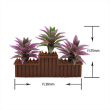 Load image into Gallery viewer, 2pcs Miniature Flower Bed Model 1/87 1/64 Scale for Diorama, Train Scene, Garden, Road Landscape, DIY Sand Table, Model Building Supplies