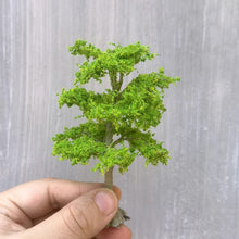 Load image into Gallery viewer, 10/15/22/28cm Miniature Bright Green Wire Trunk Tree Model Train Railway Accessories Fairy Garden Landscape Terrarium Diorama Craft Supplies