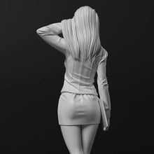 Load image into Gallery viewer, Beautiful Office Girl Unpainted Resin Figure 1/35 1/24 1/12 Scale Unassembled Model