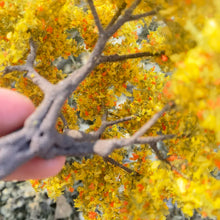 Load image into Gallery viewer, 10/15cm Miniature Yellow Autumn Wire Tree Model Railway Layout Accessories DIY Landscape Dollhouse Terrarium Diorama Craft Supplies