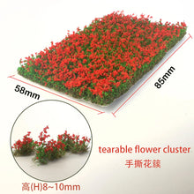 Load image into Gallery viewer, Miniature Tearable Flower Cluster Grass Model Train Railway Accessories DIY Scenery Landscape Dollhouse Terrarium Diorama Craft Supplies