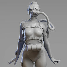 Load image into Gallery viewer, Deep Diving Girl Unpainted Resin Figure 1/35 1/24 1/12 Scale Unassembled Model