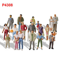 Load image into Gallery viewer, 20pcs Miniature People Figures, O Scale 1:43 Model Railway Diorama Supplies
