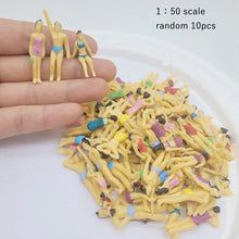 Load image into Gallery viewer, 10pcs Painted Swimming Figures for Dioramas, 1/50, 1/87, 1/150 Scale Model People, Miniature Architecture Layout and Model Scene Supplies