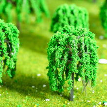 Load image into Gallery viewer, 20 pcs 5-9.5cm Mixed Miniature Willow Tree Models Train Railway Accessories Forest Fairy Garden Landscape Terrarium Diorama Craft Supplies
