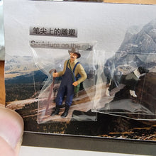 Load image into Gallery viewer, 8pcs Miniature Farm Animals – Shepherd, Sheep & Dog Figures 1/64 1/87 Scale for Dioramas, Train Layouts and Garden Scenery