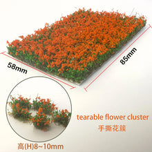 Load image into Gallery viewer, Miniature Tearable Flower Cluster Grass Model Train Railway Accessories DIY Scenery Landscape Dollhouse Terrarium Diorama Craft Supplies