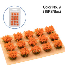 Load image into Gallery viewer, 15 pcs Miniature Flower Cluster Grass Models DIY Sand Table Dollhouse Accessories Fairy Garden Landscape Terrarium Diorama Craft Supplies