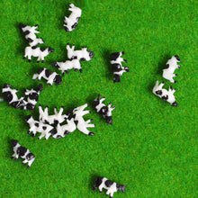 Load image into Gallery viewer, 60 pcs Miniature Dairy Cow Farm Animal Figure 1/150 1/87 Models N HO Scale Garden Landscape Scenery Layout Accessories Diorama Supplies