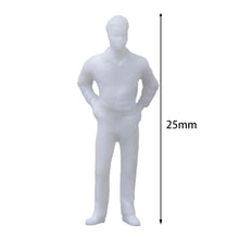 Load image into Gallery viewer, 50/100pcs 1:75 Unpainted Miniature People Figures for HO Diorama, Railway Layouts, Architectural Models, Sand Table Scene Crafts