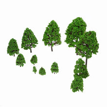 Load image into Gallery viewer, 12pcs Miniature Model Trees 1:50 Scale Diorama Railway Scenery Landscape DIY Terrain Craft Supplies