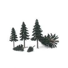 Load image into Gallery viewer, 10pcs Miniature Cedar Model Trees 8.5–15cm for Railway Scenery, Diorama Landscape Craft Supplies