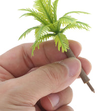 Load image into Gallery viewer, 20 pcs 3-7cm Mixed Miniature Coconut Palm Tree Models Train Railway Accessories Fairy Garden Landscape Terrarium Diorama Craft Supplies