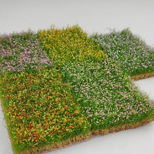 Load image into Gallery viewer, 12/16mm Miniature Tearable Flower Grass Tufts Clusters for Diorama Scenery, Model Railway Layout, Wargaming Terrain Craft Supplies