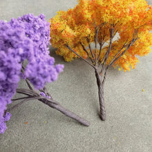 Load image into Gallery viewer, Miniature Flower Trees 12cm Wire Trunk Model Multi-Color for Train Layout Diorama Sand Table Dollhouse Craft Supplies (2pcs)