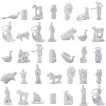 Load image into Gallery viewer, 35 pcs Miniature Garden Statue Sculpture 1:160 N Scale Unpainted Model Dollhouse Accessories Terrarium Diorama Craft Supplies