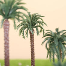 Load image into Gallery viewer, 48 pcs Mixed Miniature Coconut Palm Tree Models Train Railway Accessories Forest Fairy Garden Landscape Terrarium Diorama Craft Supplies