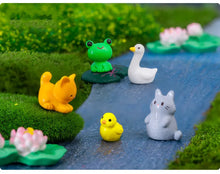 Load image into Gallery viewer, 17pcs Mini Animal Figurines Set, Cute Zoo Miniatures, Fairy Garden Accessories, Terrarium, Dollhouse, Plant Pot, DIY Craft Decoration