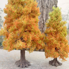 Load image into Gallery viewer, 10cm/ 15cm/ 23cm Miniature Autumn Gold Wire Tree Model for DIY Dioramas, Train Railway Layouts, Dollhouse Gardens & Landscape Projects