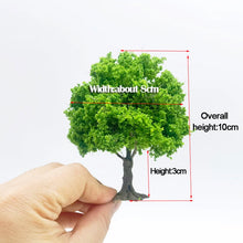 Load image into Gallery viewer, 10/15/18/23/28cm Miniature Green Tree Model Train Railway Layout Forest Scenery Dollhouse Garden Landscape Terrarium Diorama Craft Supplies