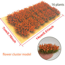 Load image into Gallery viewer, 16 pcs Miniature Flower Cluster Grass Models DIY Sand Table Dollhouse Accessories Fairy Garden Landscape Terrarium Diorama Craft Supplies