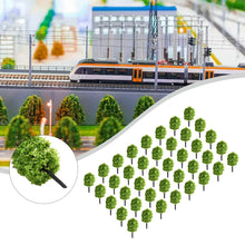 Load image into Gallery viewer, 40 pcs 3.5cm Miniature Camphor tree Model Scale 1:100 Train Railway Accessories DIY Scenery Landscape Terrarium Diorama Craft Supplies