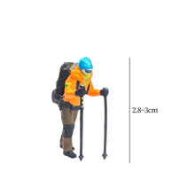 Load image into Gallery viewer, Miniature Mountain Hiking & Ice Climbing Figures 1:64 Scale Model Scenery Supplies