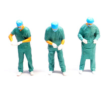 Load image into Gallery viewer, 10 pcs Miniature Doctor Nurse Patient Surgery Emergency Bed Unpainted Figure 1:64 Model Hospital Scene Layout Accessories Diorama Supplies