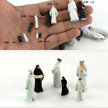Load image into Gallery viewer, 50 pcs Miniature Arab People Figure 1:50-200 Model Railway Building Landscape Accessories Fairy Garden Terrarium Diorama Craft Supplies