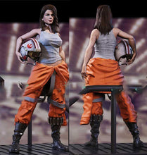 Load image into Gallery viewer, Rebel Pilot Female Unpainted Resin Figure 1/18 Scale Unassembled Model