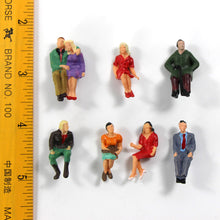 Load image into Gallery viewer, 32pcs Miniature 1:48 Scale Seated Figures for Model Railway Diorama Scenery Craft Supplies