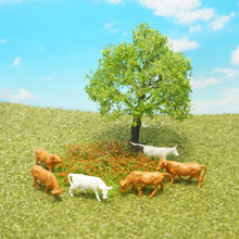 Load image into Gallery viewer, 6 pcs Miniature Cattle Cow Farm Animal Figure Painted Unpainted Model Garden Landscape Scenery Layout Accessories Diorama Supplies